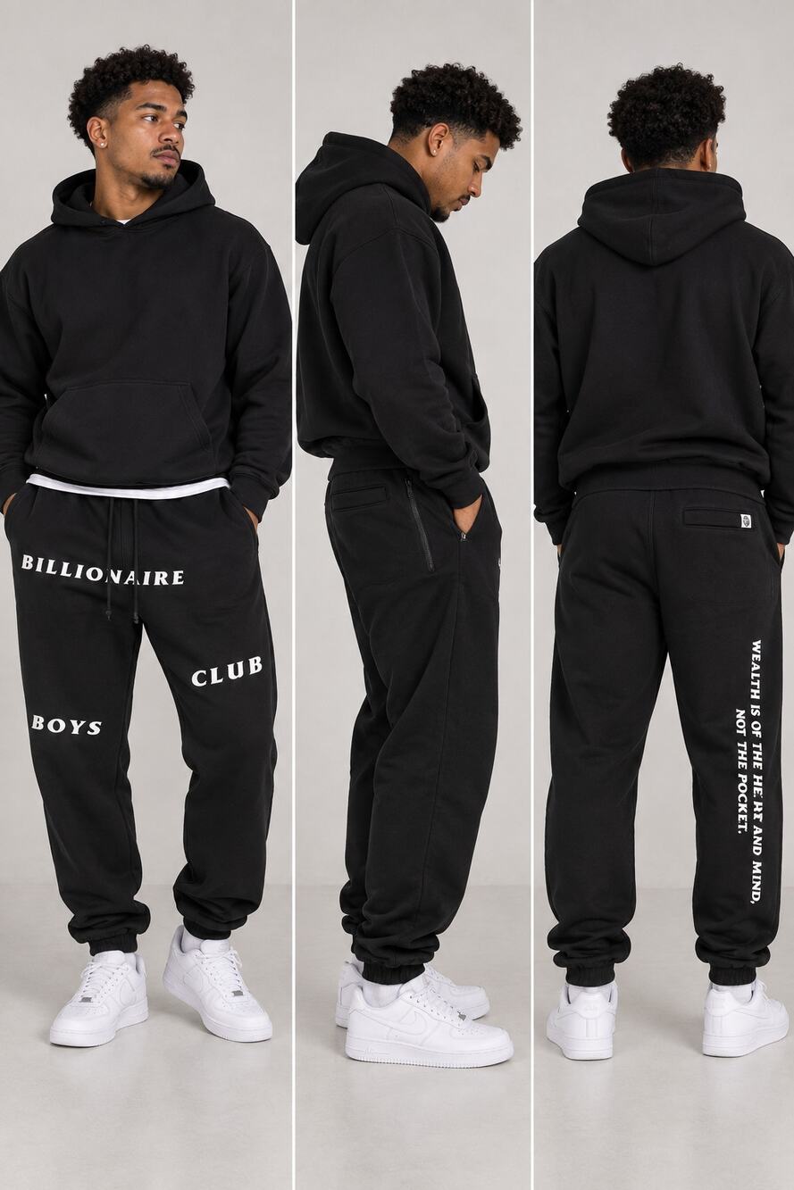 Billionaire Boys Club BBC Black Logo Graphic Sweatpants Joggers Men's L